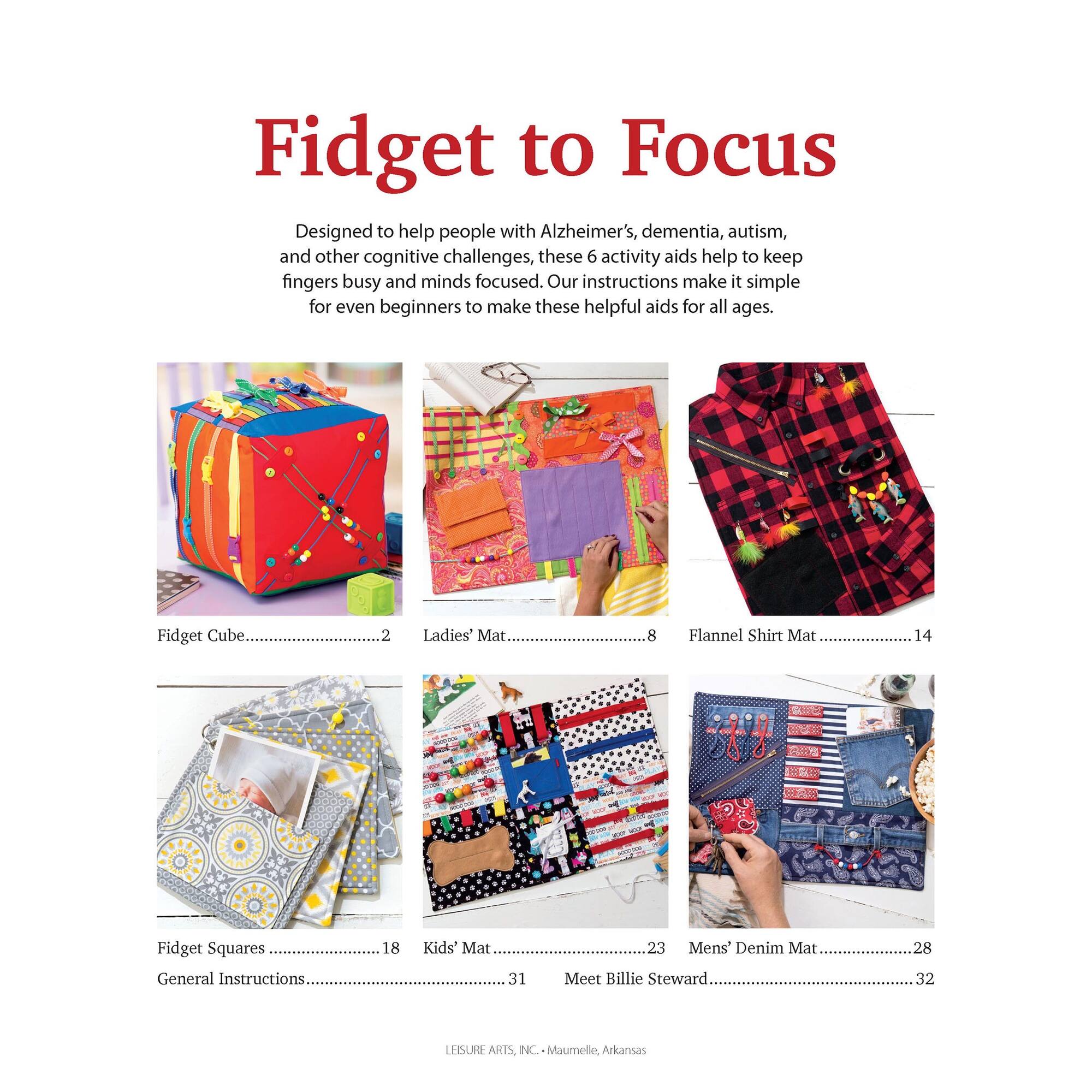 Leisure Arts® Fidget to Focus Book